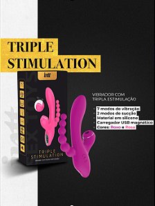 VIBRADOR ABEL TRIPLE STIMULATION ROXO INTT