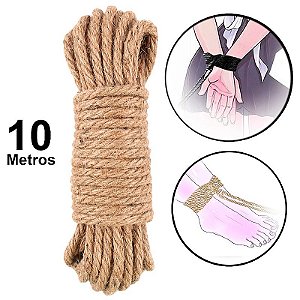 CORDA DE FIBRA NATURAL 10 METROS  BONDAGE SADO SI