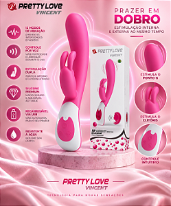 VIBRADOR RECARREGAVÉL VINCENT PRETTY LOVE