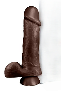 PÊNIS COM VENTOSA E ESCROTO 18X4,4CM