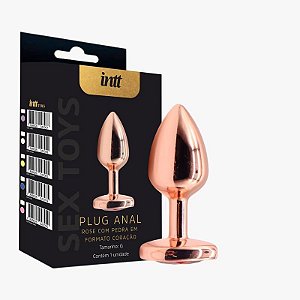 PLUG ANAL ROSE COM BASE DE CORAÇÃO GRANDE INTT