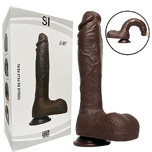 PÊNIS REALÍSTICO MARROM 25,0X4,8 CM REAL SKIN SI