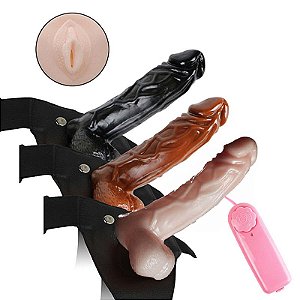 CINTA COM CAPA PENIANA COM VIBRAÇÃO 20,0 X 4,0 WEAR DILDO SI