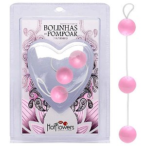 BOLINHAS DE POMPOAR 3 BOLINHAS MÉDIA HOT FLOWERS
