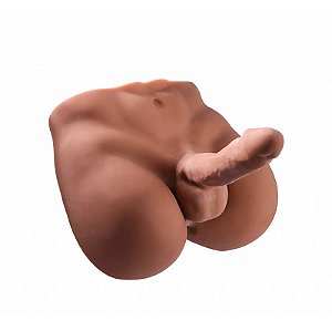 MEIO CORPO MASCULINO COM PÊNIS COM VERTEBRA EM CYBERSKIN 3 SI