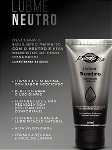 LUBRIFICANTE NEUTRO BEIJÁVEL LUBME 60ML PROVOKE-ME
