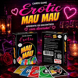 JOGO DE CARTAS ERÓTICO EROTIC MAU MAU DIVERSÃO AO CUBO