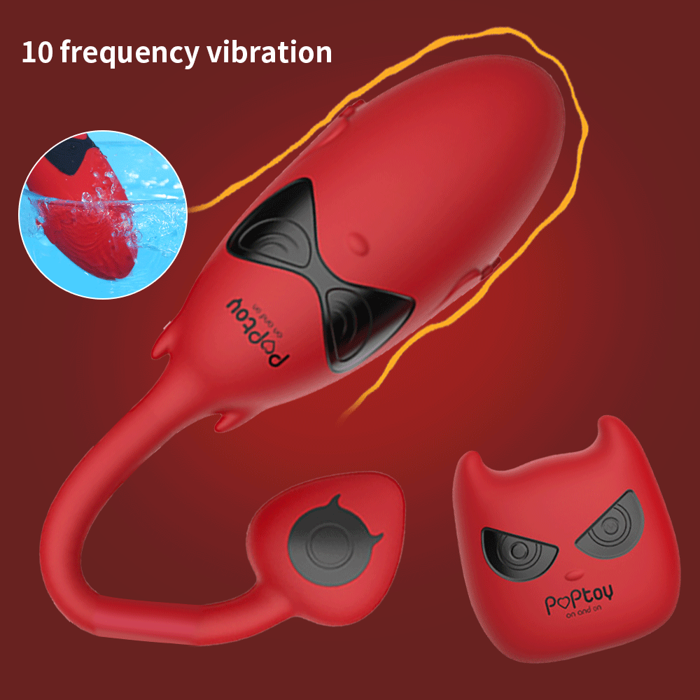 VIBRADOR BULLET COM CONTROLE REMOTO EM FORMATO DE DIABINHO LITTLE DEVIL POPTOY