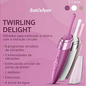 VIBRADOR CLITORIANO TWIRLING DELIGHT SATISFYER BRANCO