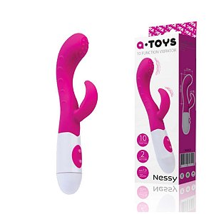 VIBRADOR ESTIMULADOR DE CLÍTORIS E PONTO G MULTI-VELOCIDADE NESSY A-TOYS