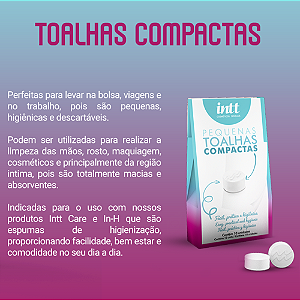 PEQUENAS TOALHAS COMPACTAS 10 UNIDADES INTT