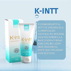 LUBRIFICANTE ÍNTIMO CORRELATO K-INTT BASE D' ÁGUA 50G INTT