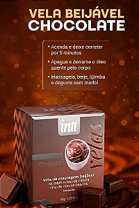 VELA PARA MASSAGEM BEIJÁVEL CHOCOLATE 40G INTT