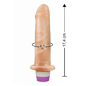 PÊNIS COM VIBRADOR INTERNO 17,4 X 4,1CM