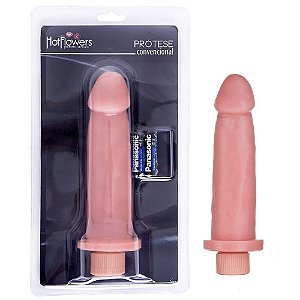 PÊNIS COM VIBRADOR INTERNO 18 X 4,5 CM HOT FLOWERS