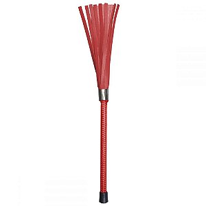 CHICOTINHO VERMELHO COM HASTE SIMPLES TIRAS 12CM DOMINATRIXXX