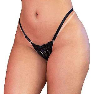 CALCINHA RENDA COM FIO DUPLO E REGULAGEM