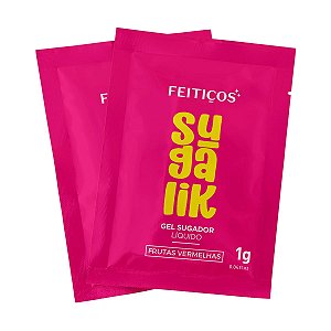 GEL SUGADOR LÍQUIDO SUGALIK FRUTAS VERMELHAS SACHE 1G FEITIÇOS