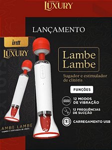 LAMBE LAMBE SUGADOR E ESTIMULADOR DE CLITÓRIS COM VIBRAÇÃO, SUCÇÃO, LÍNGUA E AQUECIMENTO INTT
