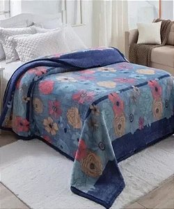 Cobertor Casal Jolitex Dyuri Extra Macio Amazonas Azul -1156