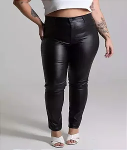 Calça Resinada Sawary Plus Size Cigarrete 46 ao 54