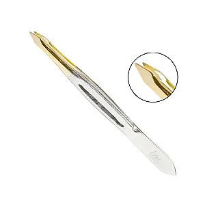 Pinça de Sobrancelha Edel Solingen Ponta Fina Triangular 9cm cos