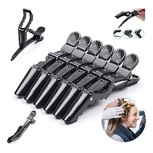 Kit 6 Presilhas Prendedor Cabelo Bico Pato Jacaré Profissional cos