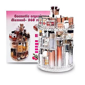 ORGANIZADOR DE COSMETICOS GIRATORIO SUPORTE PERFUMES MAQUIAGEM REDONDO AJUSTAVEL