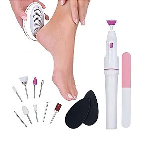 Kit Pedicure Manicure Removedor de Calos e Polidor de Unhas