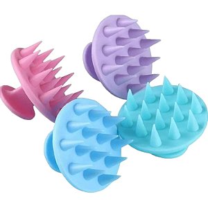 Escova Massageadora Silicone Couro Cabeludo