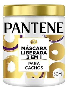 Creme de Tratamento Pantene Máscara 3 x 1 Nutritivo Cachos Pró-Vitaminas 550ml