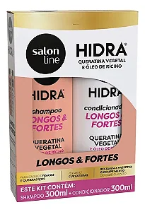 Shampoo + Condicionador Queratina E Oleo De Rícino 300ml Salon Line