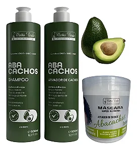 Kit Matto Verde Abacachos Cachos Hidratação Total 3x500ml