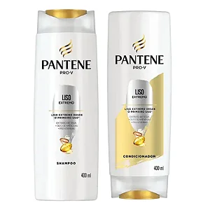 Kit Shampoo Condicionador Pantene Pro-v Liso Extremo 400ml
