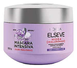 Elseve Creme de Tratamento Hidra Hialurônico 300g mascara