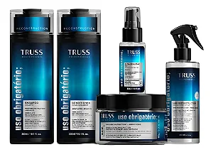 Kit Sha Cond Masc Oleo Reconst Truss Uso Obrigatório 5itens