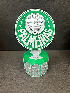 Troféu Decorativo Maiores Conquistas Palmeiras 23 cm altura Personalizável