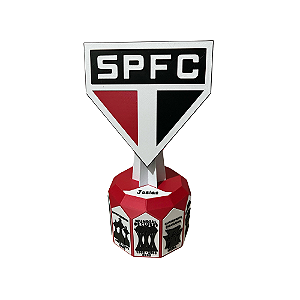 Troféu Decorativo Maiores Conquistas São Paulo 23 cm altura Personalizável