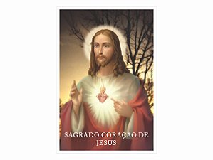 Milheiro de Santinho Sagrado Coração De Jesus - Oração De Promessa