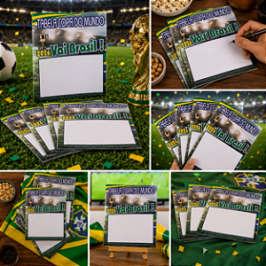 Folheto Tabela Tabelinha Copa Do Mundo 2026 100 und P/ Personalizar