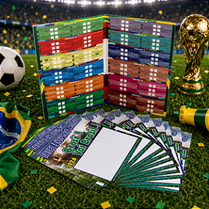 Tabela Copa Do Mundo Futebol 2026 Fifa P/ Personalizar 500 und