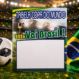 Tabela Copa Do Mundo Fifa 2026 Para Personalizar Jato De Tinta 1000 und