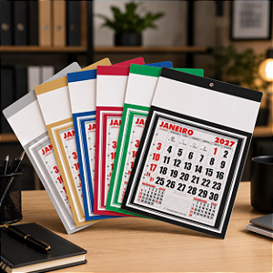 100 Calendários 2027 Sem Personalização 27x37 Folhinha De Parede Comercial 41