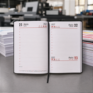 Miolo de Agenda Costurado 2027 Tipo Brochura 25 unidades