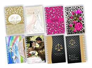 100 Mini Cadernetas Personalizada Agendinha 10x15 P/ Empresa Brinde