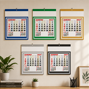 300 Folhinhas de Parede Calendários 2027 Comercial 35 26x18 cm