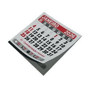 1000 Mini Calendário Imã Geladeira 7,5x7,5 Folhinha 2026 Refil
