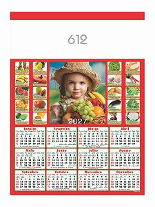 100 Calendários Folhinha De Parede 27x37 cm 2027 linha 612 a 623
