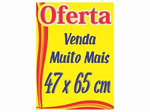 Cartaz Oferta Promoção 47x 65 Amarelo P/ Supermercado 50 Unidades