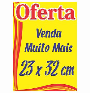 100 Cartaz Oferta Promoção Amarelo Supermercado Mercados 23x32 cm